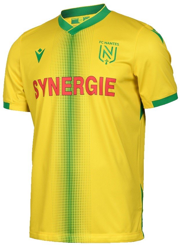 Camisa I FC Nantes 2021 2022 Macron oficial
